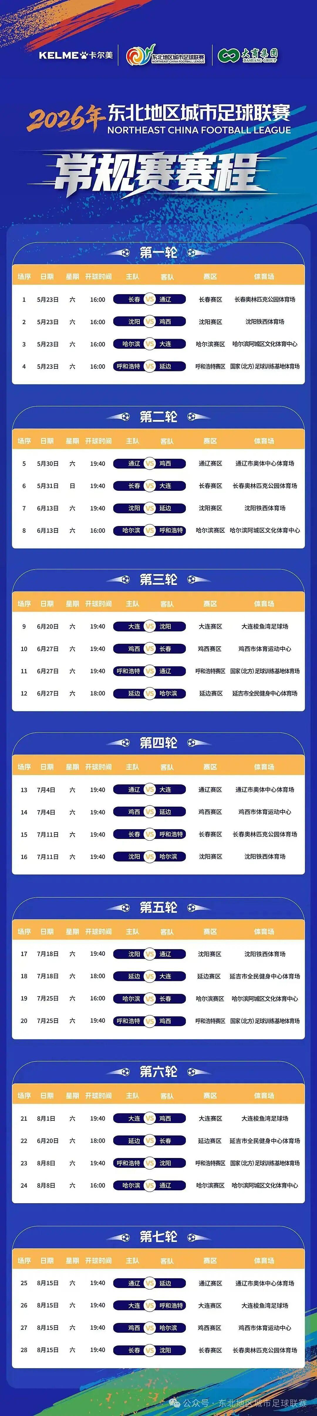 九游娱乐登录入口-“东北超”常规赛赛程发布